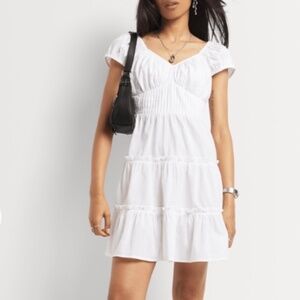 Cotton-On Coquette Mini Babydoll Dress 8 White